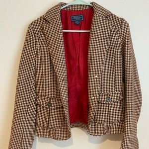 Vintage Abercrombie and Fitch Houndstooth Blazer Jacket